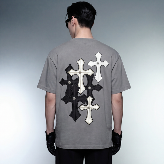 Blacklist Crosses Black Gray T-Shirt