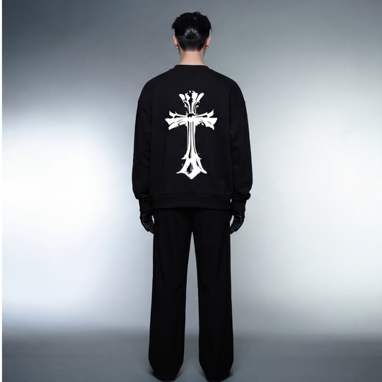 BLACKLIST CROSSES BLACK OVERSIZED SWEATSHIRT BASICS 2.0