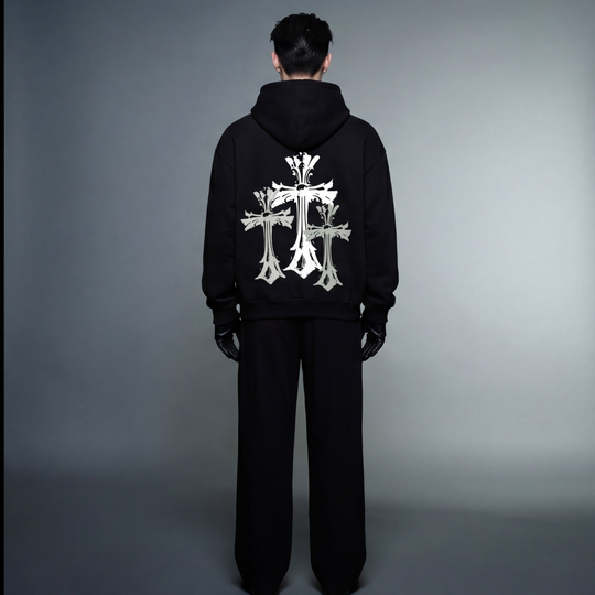 BLACKLIST CROSSES BLACK BASICS OVERSIZED HOODIE