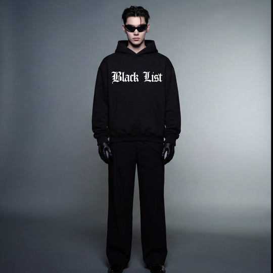 BLACKLIST CROSSES BLACK BASICS OVERSIZED HOODIE
