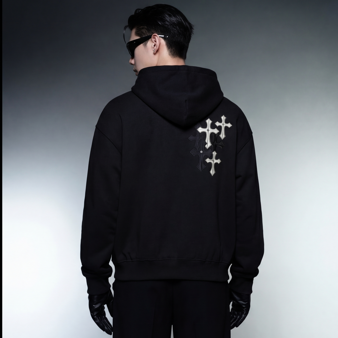 blacklist-crosses-red-oversized-hoodie-copy model back