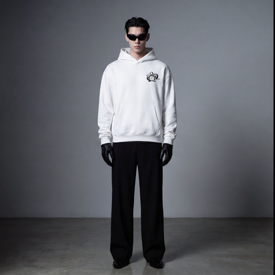 BLACKLIST CROSSES WHITE BASICS OVERSIZED HOODIE 2.0