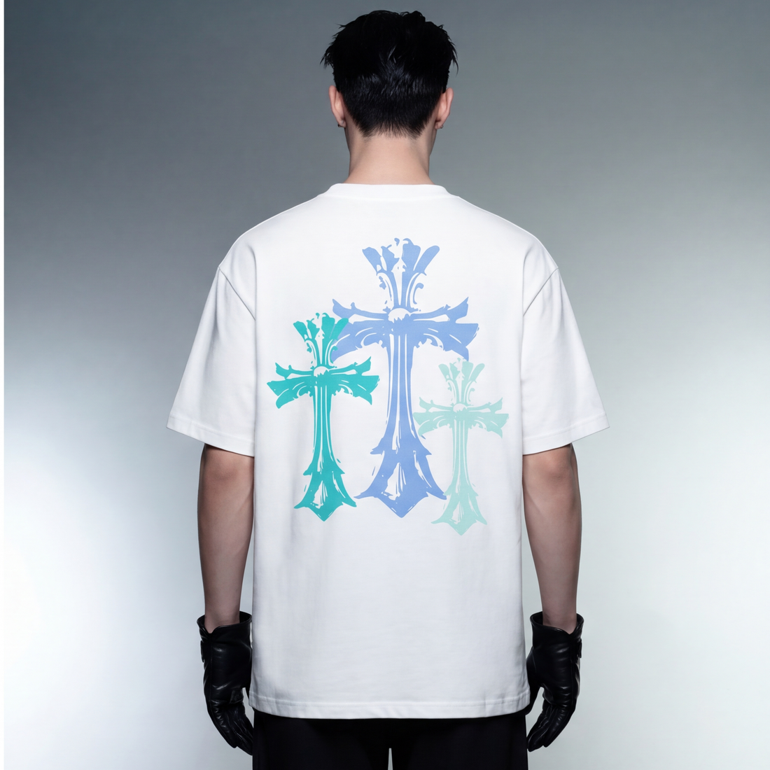 blacklist-crosses-white-t-shirt model back