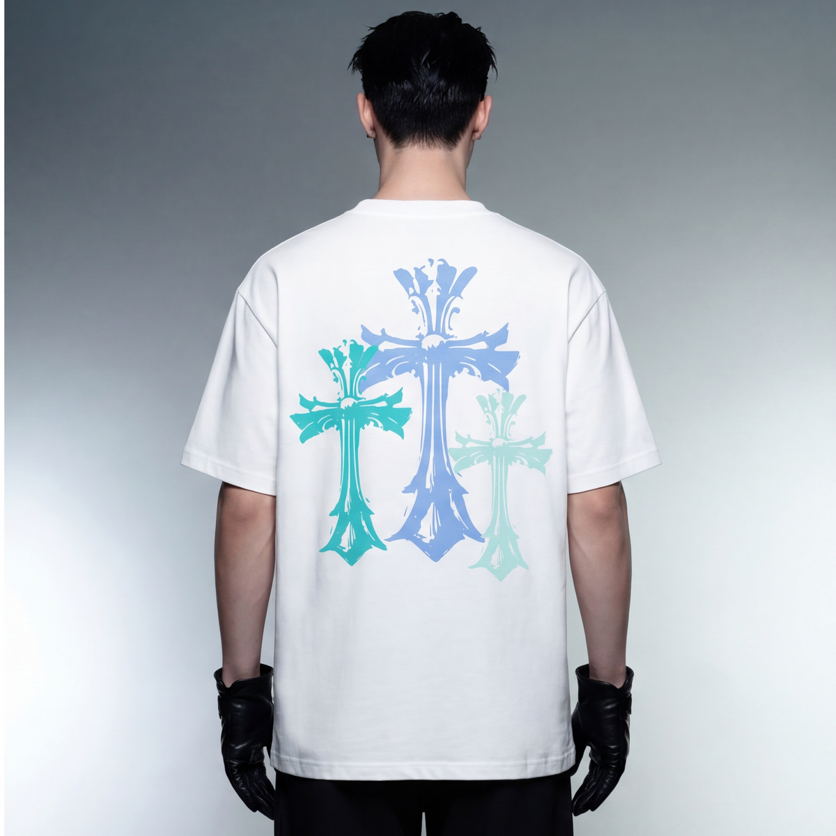 blacklist-crosses-white-t-shirt model back