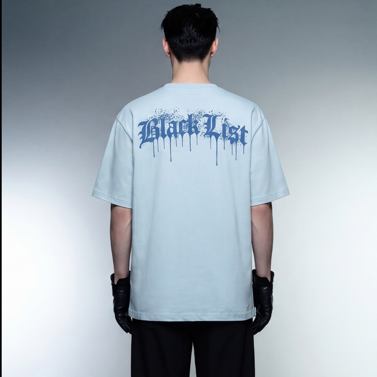 blacklist-drip-azure-oversized-t-shirt model back