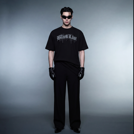 Blacklist Drip Gray 2.0 Black T-Shirt