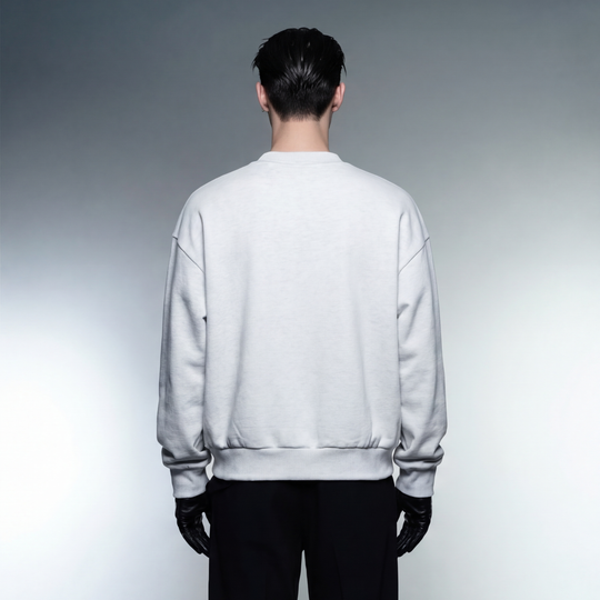 BLACKLIST DRIP WHITE NADO GREY OVERSIZED SWEATSHIRT
