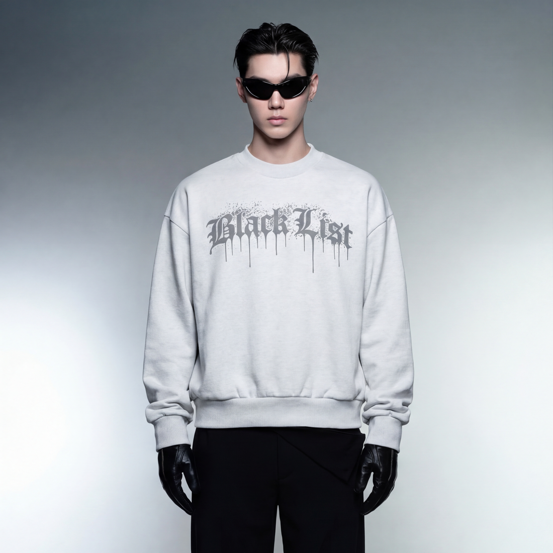 blacklist-drip-ice-blue-oversized-hoodie-copy-1 model front