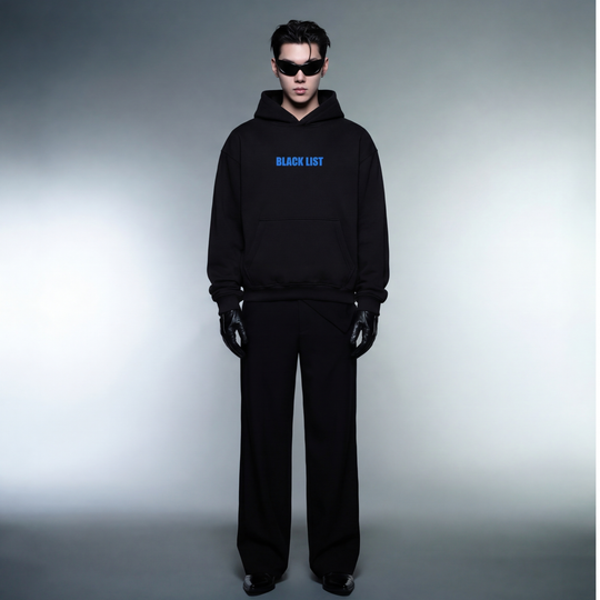 BLACKLIST DRIP AZURE OVERSIZED HOODIE