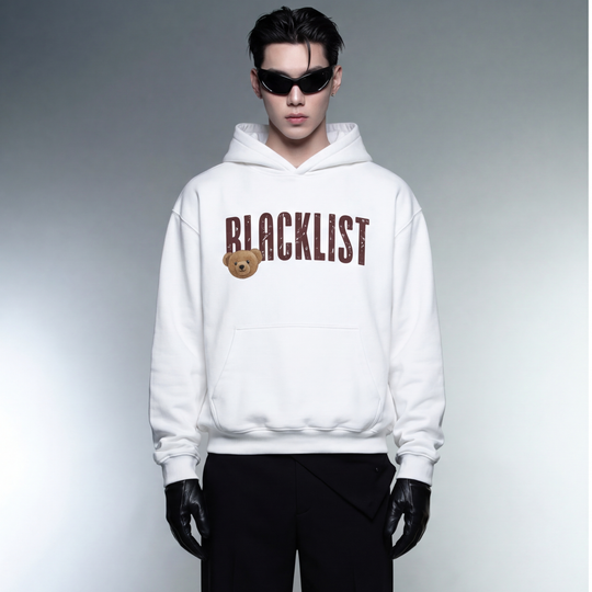 BLACKLIST WHITE BEAR OVERSIZED HOODIE