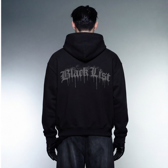 BLACKLIST DRIP NADO GRAY OVERSIZED HOODIE