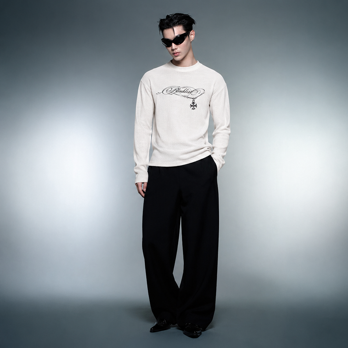 Blacklist Essence Waffle T-shirt Off White