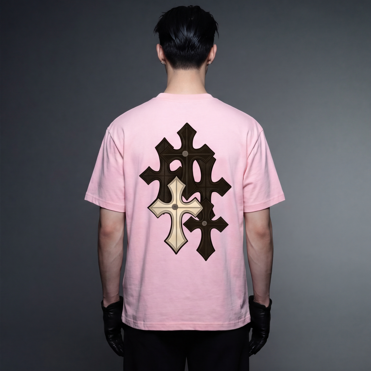 blacklist-essential-cross-desert-sand-pink-t-shirt model back
