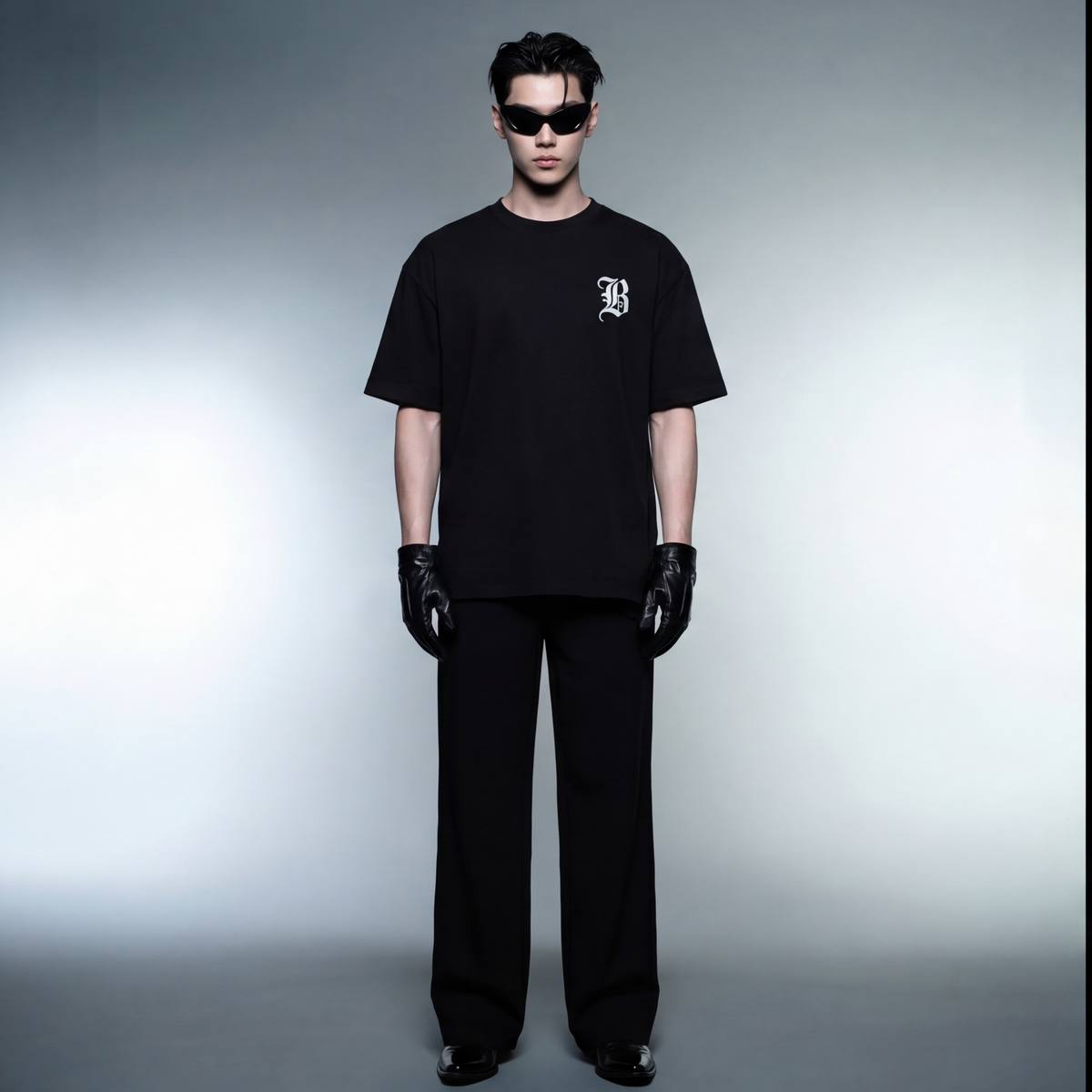 blacklist-holy-assembly-print-tee-black-copy model front