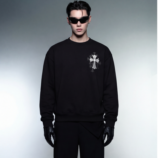BLACKLIST CROSSES BLACK OVERSIZED SWEATSHIRT 2.0