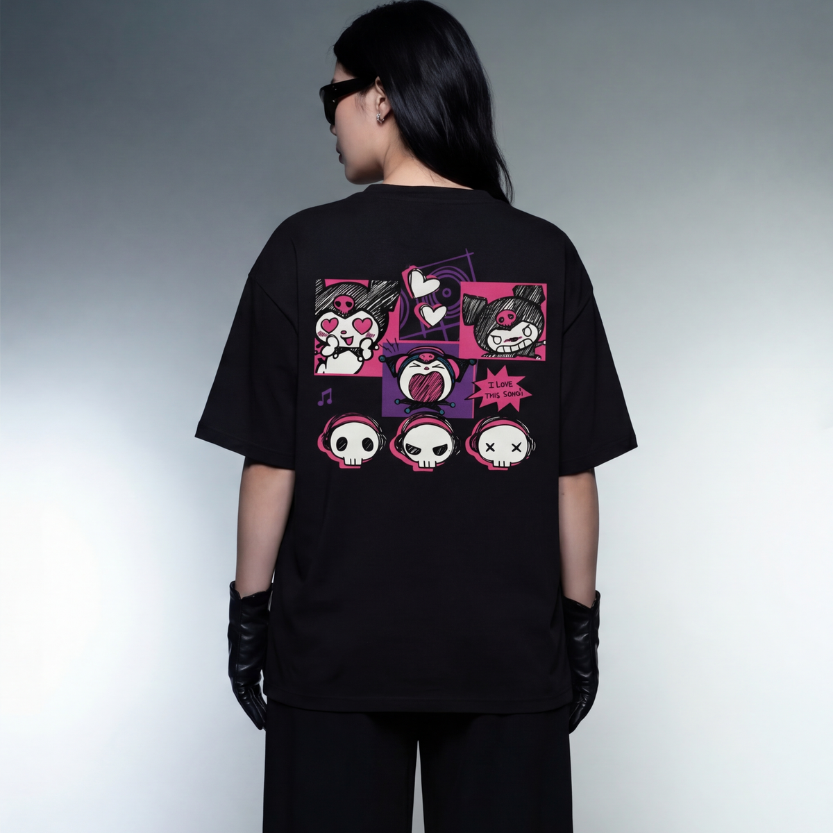 blacklist-punk-princess-tee-black model back