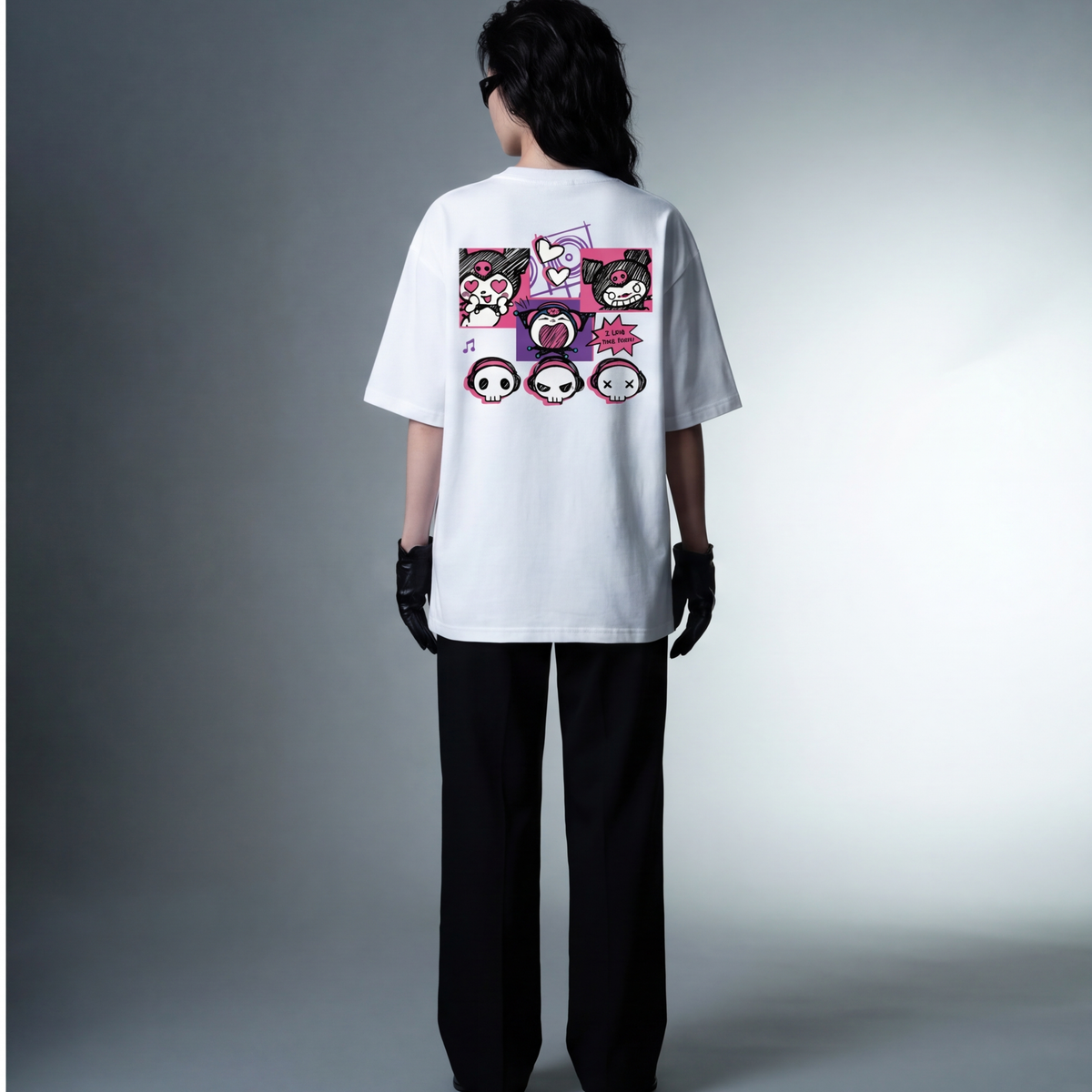 blacklist-punk-princess-tee-white model back