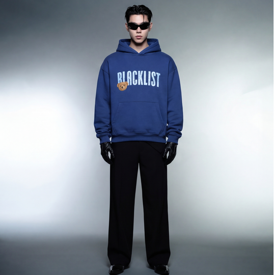 BLACKLIST BLUE BEAR OVERSIZED HOODIE
