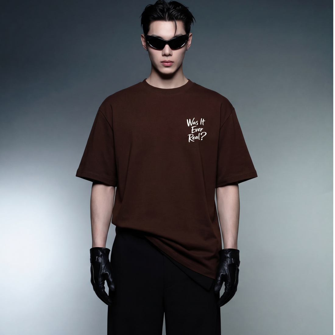 blacklist-was-it-ever-real-t-shirt-brown model front