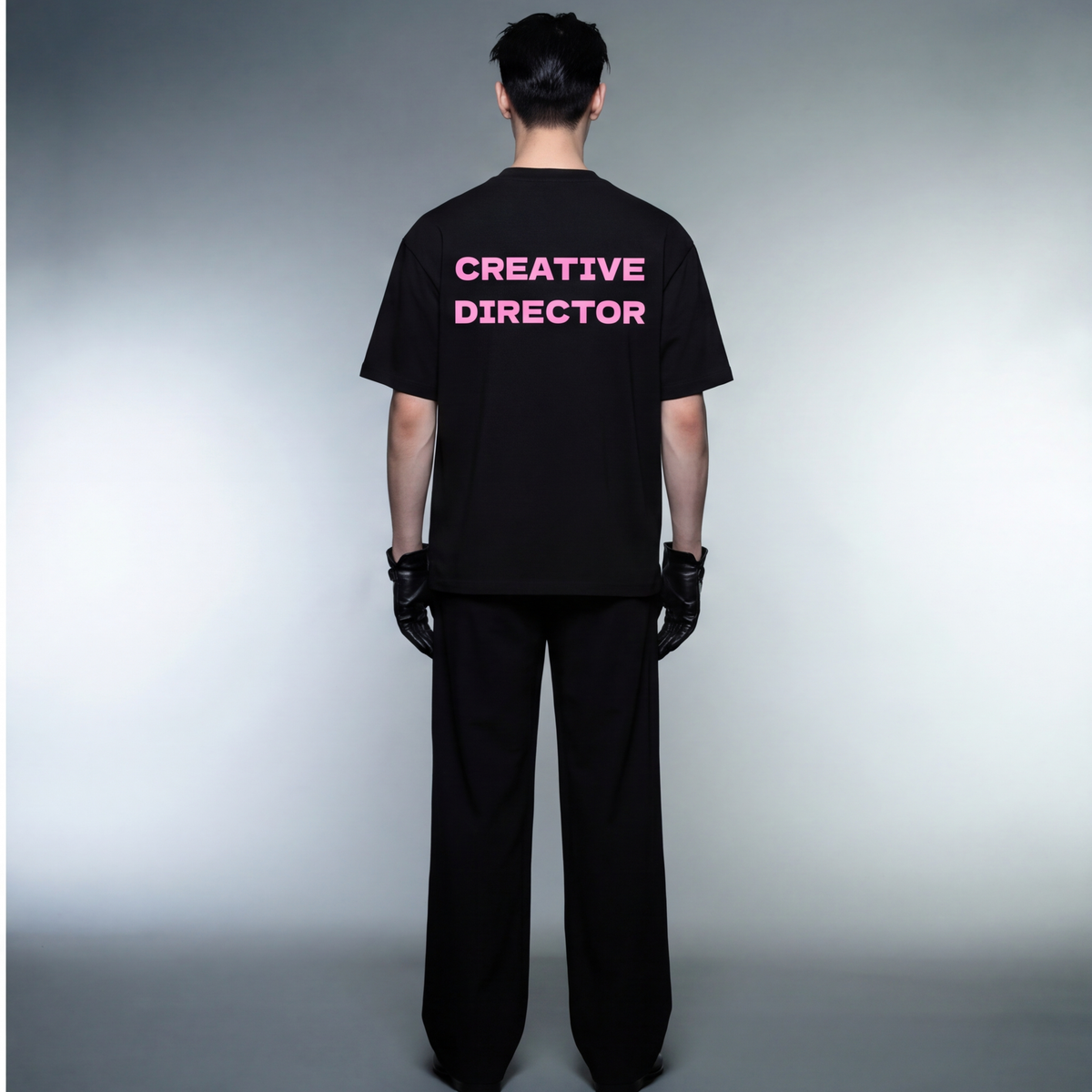 creative-director-blacklist-black-t-shirt model back