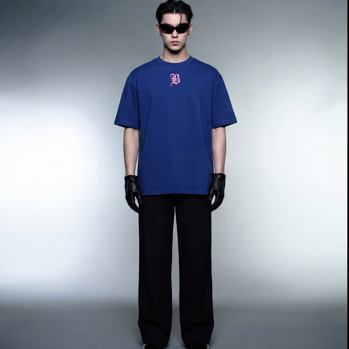 creative-director-blacklist-blue-t-shirt model front