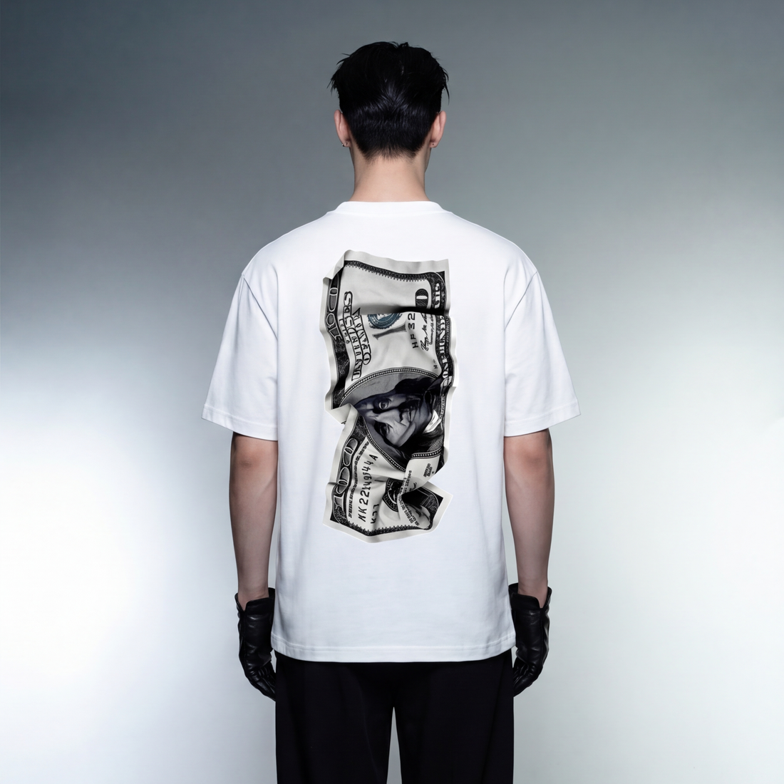 dollar-bills-white-t-shirt model back