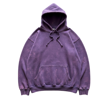 GODS FAVOURITE CHILD PURPLE ACID WASH OVERSIZED HOODIE