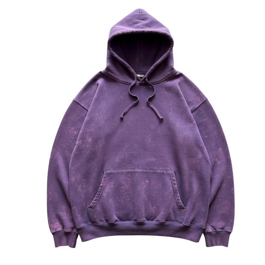 GODS FAVOURITE CHILD PURPLE ACID WASH OVERSIZED HOODIE