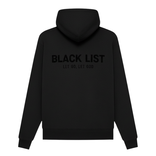 BLACKLIST ESSENTIAL BLACK OVERSIZED HOODIE 1.0