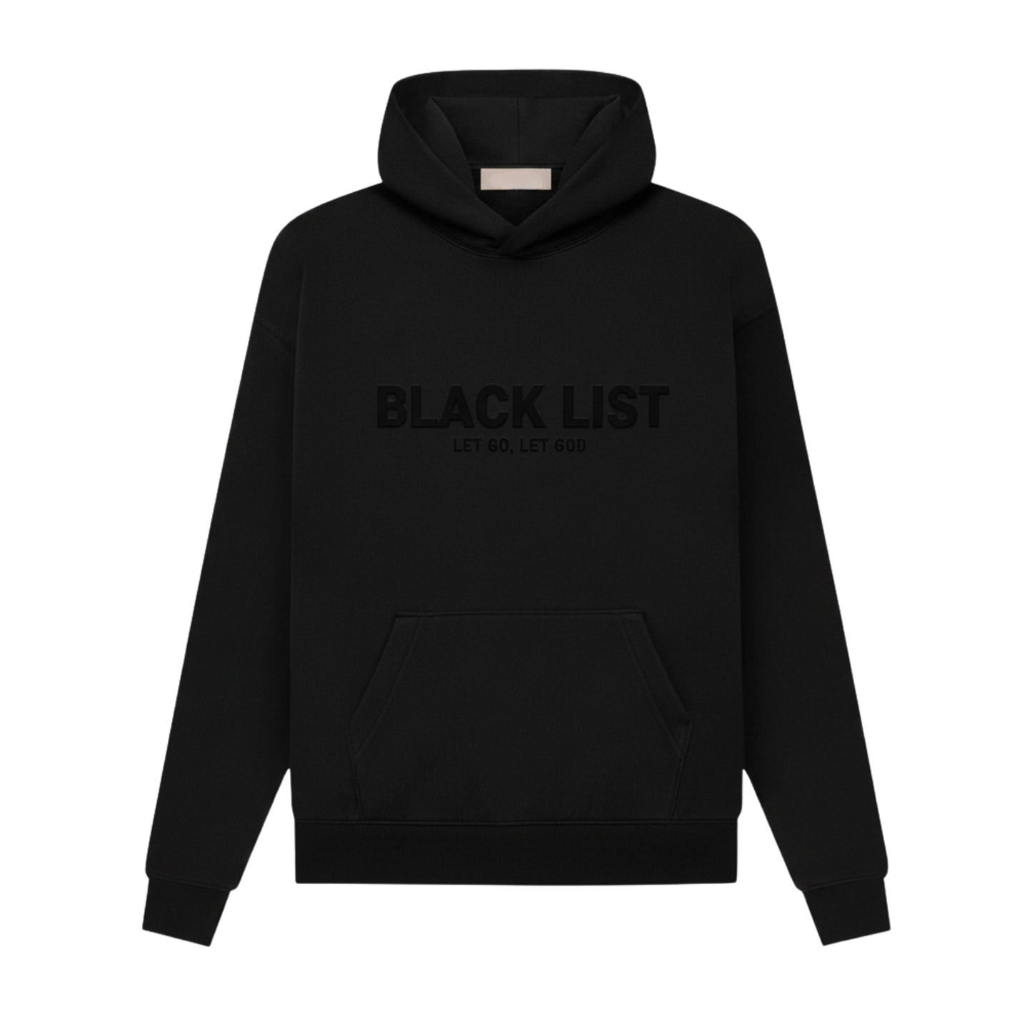 BLACKLIST ESSENTIAL BLACK OVERSIZED HOODIE 1.0