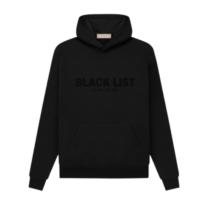 BLACKLIST ESSENTIAL BLACK OVERSIZED HOODIE 1.0