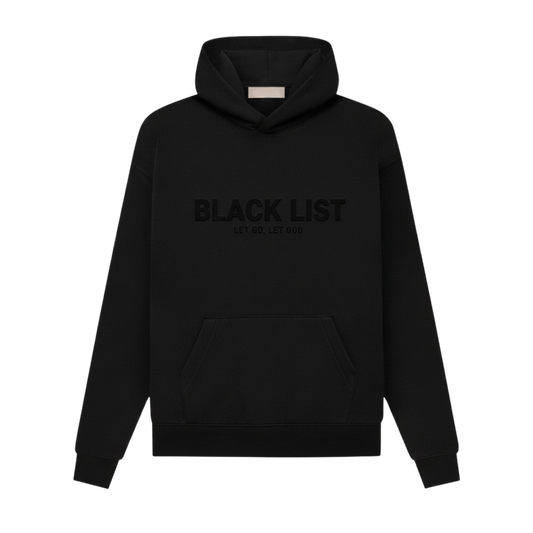 BLACKLIST ESSENTIAL BLACK OVERSIZED HOODIE 1.0
