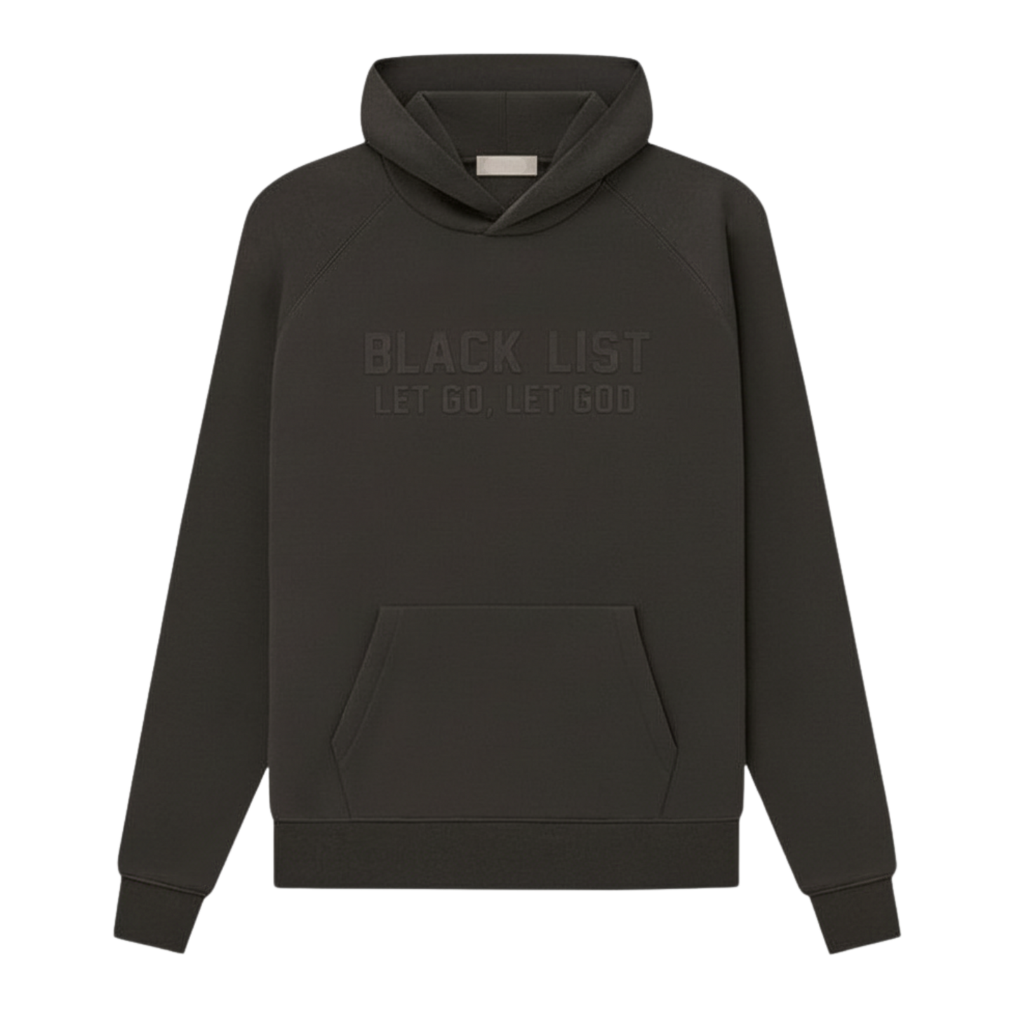 BLACKLIST ESSENTIAL OFF BLACK OVERSIZED HOODIE 1.0