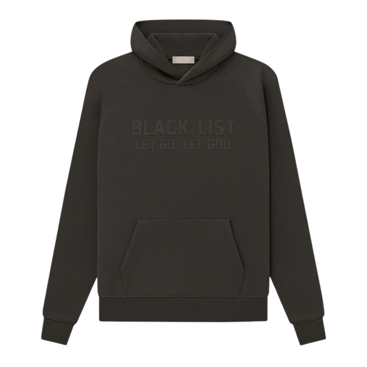 BLACKLIST ESSENTIAL OFF BLACK OVERSIZED HOODIE 1.0