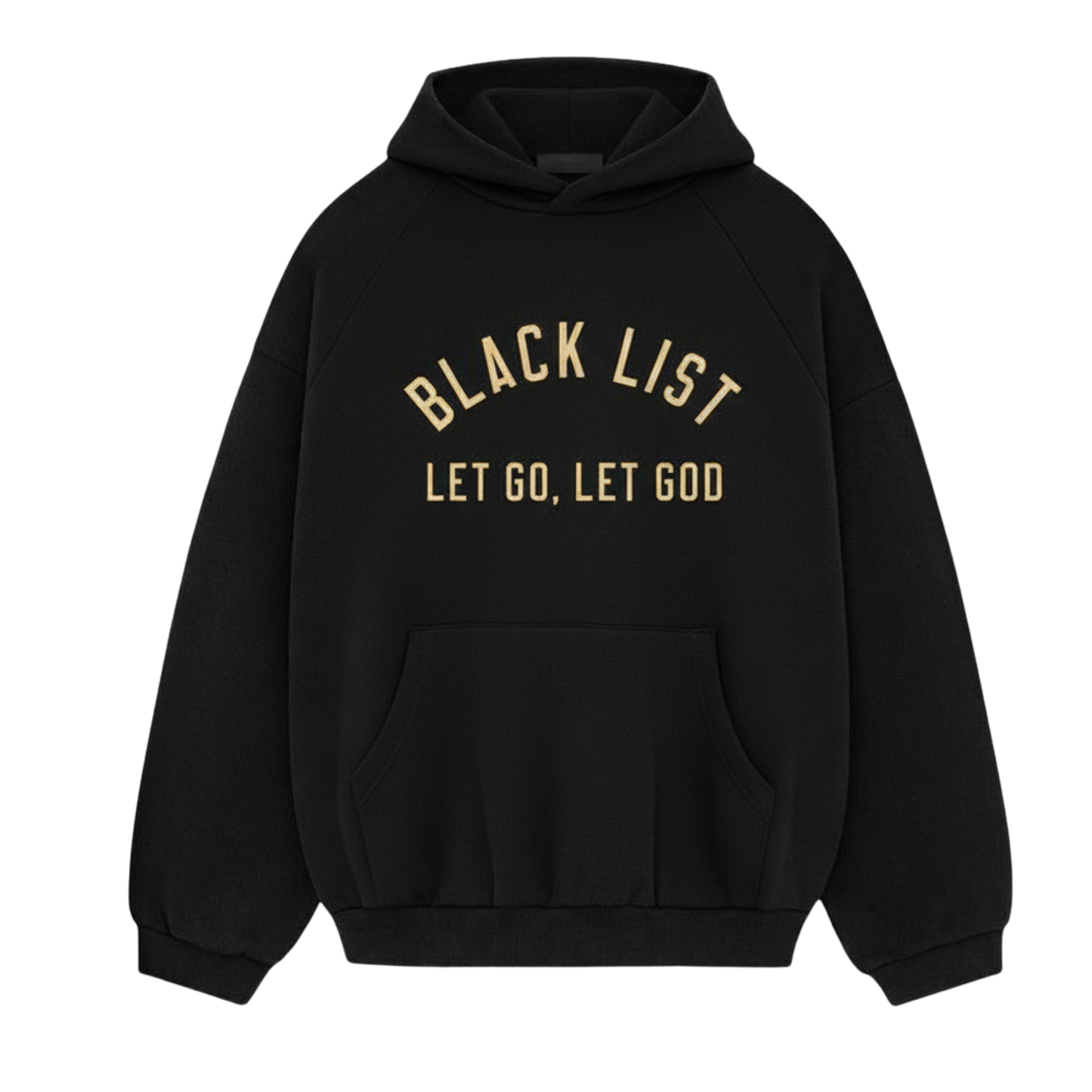 BLACKLIST ESSENTIAL BLACK OVERSIZED HOODIE 2.0