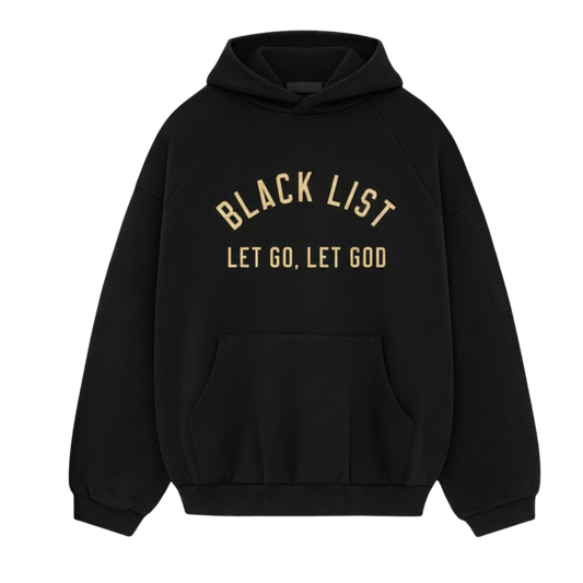 BLACKLIST ESSENTIAL BLACK OVERSIZED HOODIE 2.0