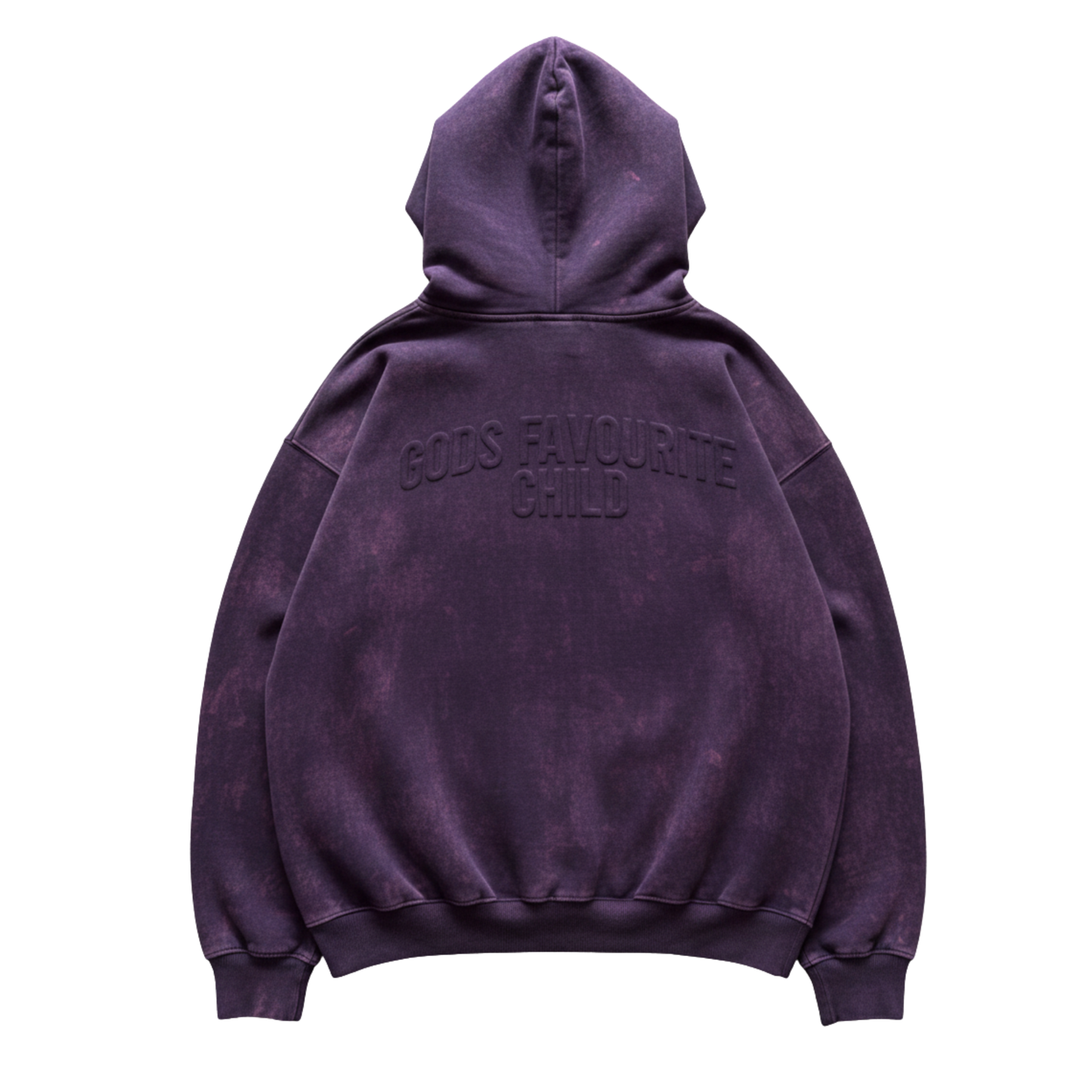 GODS FAVOURITE CHILD PURPLE ACID WASH OVERSIZED HOODIE