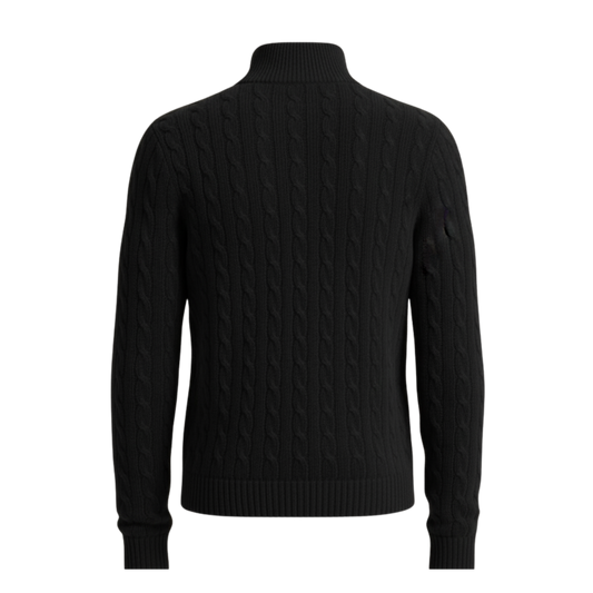 BLACKLIST BLACK KNIT POLO