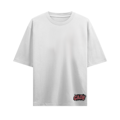 DONT SAVE HER SAVE CASH WHITE OVERSIZED T-SHIRT