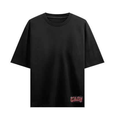 DONT SAVE HER SAVE CASH BLACK OVERSIZED T-SHIRT