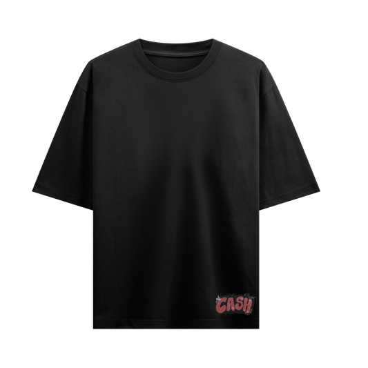 DONT SAVE HER SAVE CASH BLACK OVERSIZED T-SHIRT