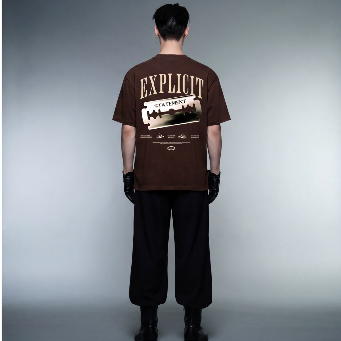 explicit-statement-brown-t-shirt model back