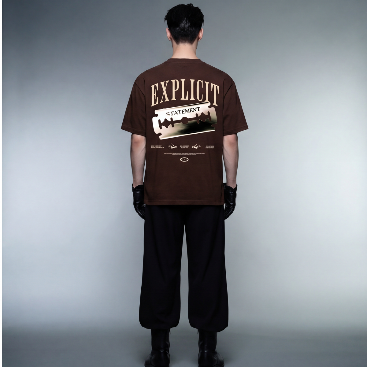explicit-statement-brown-t-shirt model back