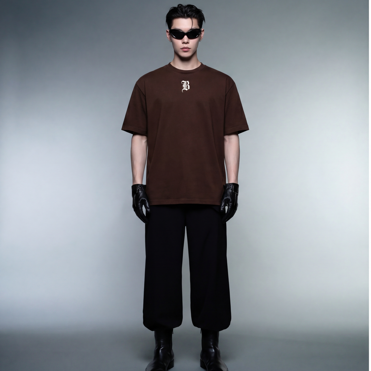 explicit-statement-brown-t-shirt model front