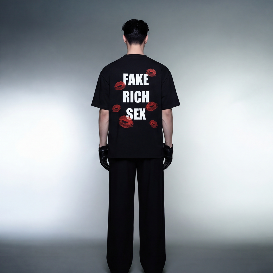 fake-rich-sex-black-t-shirt-limited-edition model back