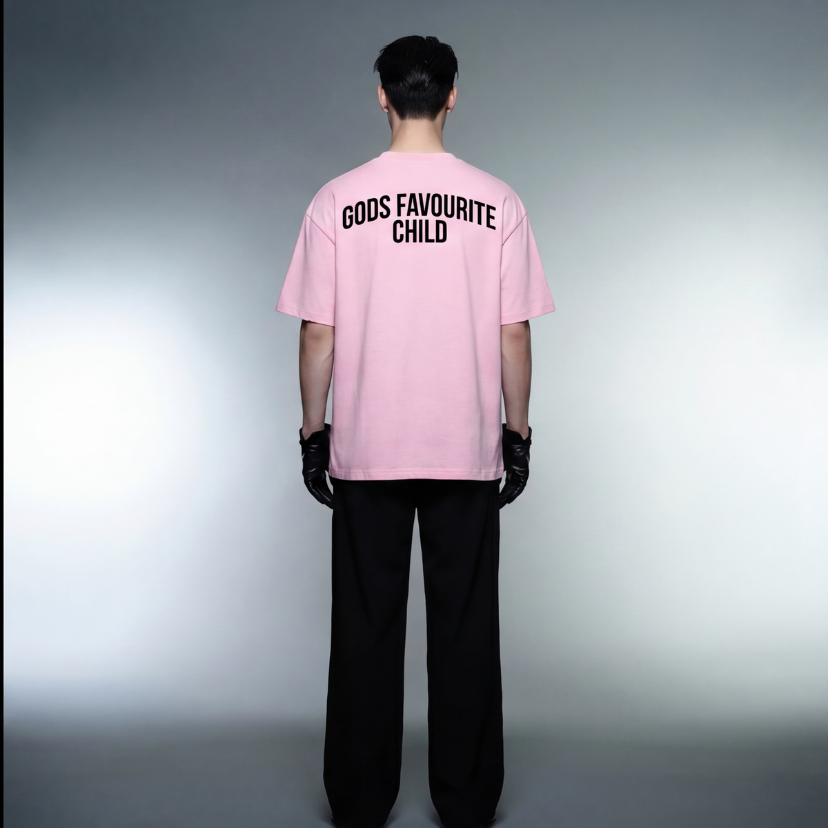 gods-favourite-child-t-shirt-pink model back