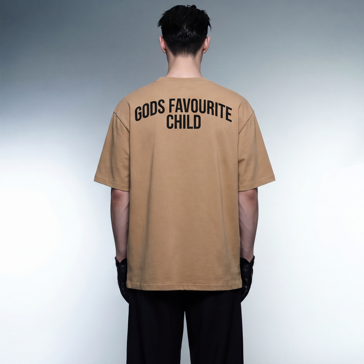 gods-favourite-child-t-shirt-sand model back
