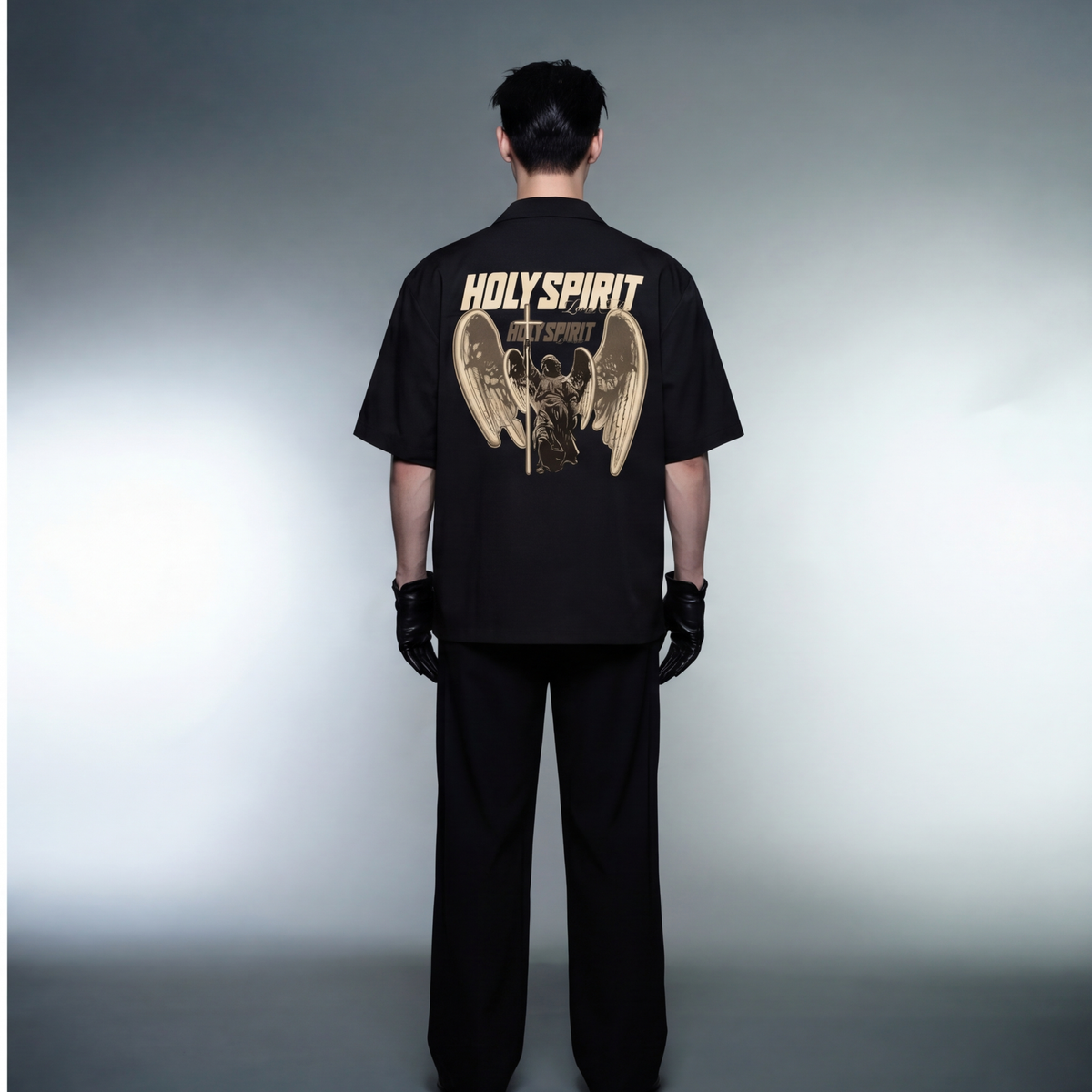 holy-spirit-blacklist-black-t-shirt-1 model back