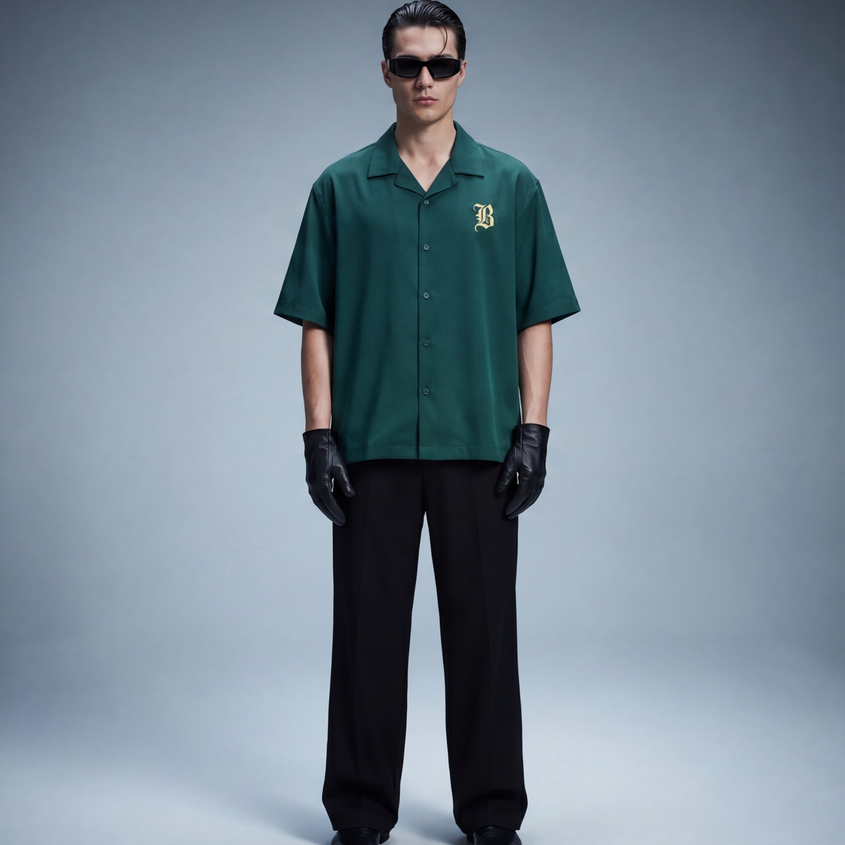 holy-spirit-blacklist-forest-green-t-shirt model front