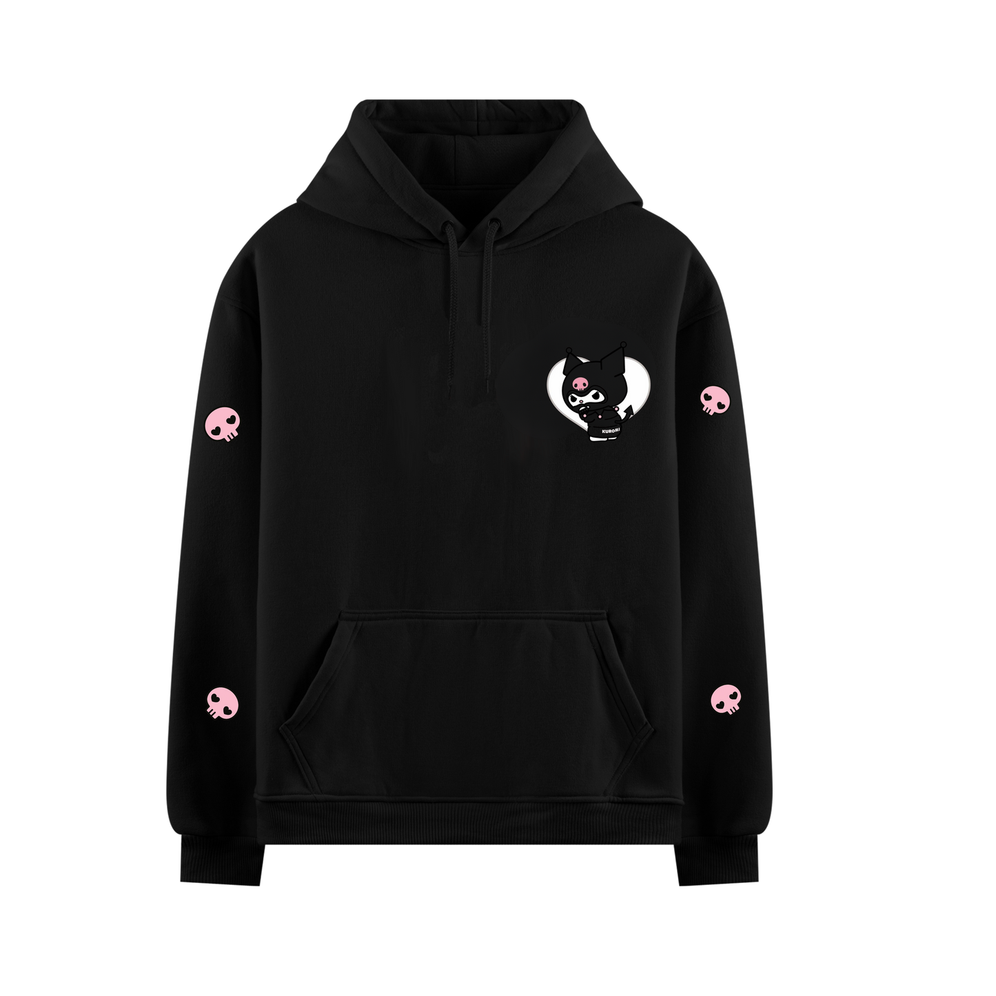 ONE OF ONE KUROMI BLACK OVERSIZED HOODIE